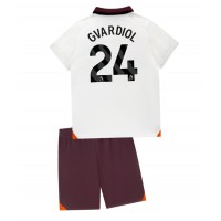 Koszulka piłkarska Manchester City Josko Gvardiol #24 Strój wyjazdowy dla dzieci 2023-24 tanio Krótki Rękaw (+ Krótkie spodenki)